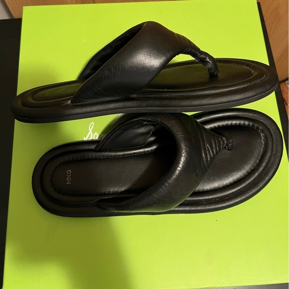 Mango Leather Sandals with Straps - Picture 7 of 10